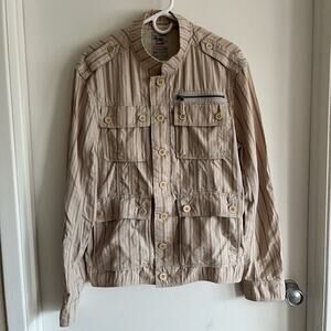 Vintage T5S Triple 5 Soul Button Up Shirt Beige Hip Hop Y2K Mens XL